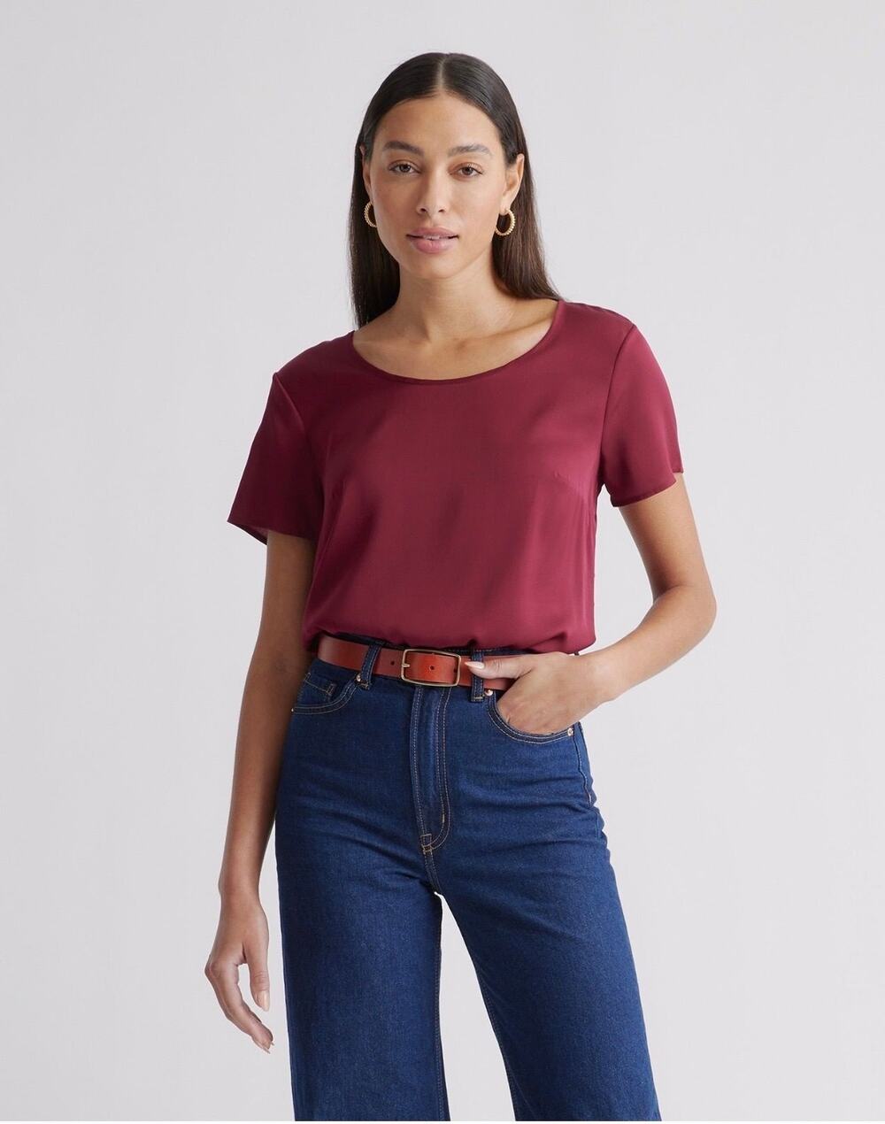 Quince Washable Stretch Silk top